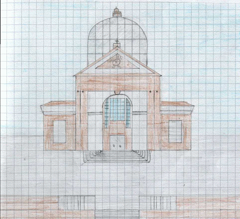 Il disegno della chiesa REGINA PACIS