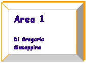 Telaio: Area 1
Di Gregorio  Giuseppina
 
 
